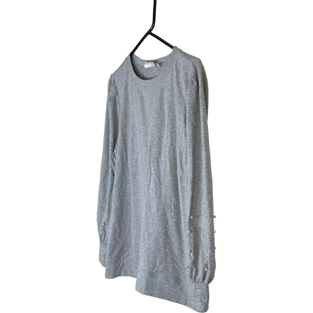 Jingle Belles Kim Gravel Sweatshirt Women XL Heather Grey Pearl Blouson Sleeve - Picture 4 of 13